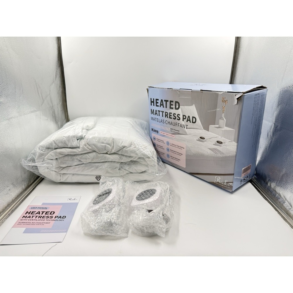 King Size Electric Heated Mattress Pad Bed Warmer With Memory & Preheat Function